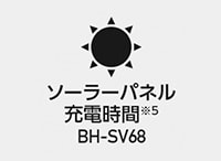 ソーラーパネル充電時間 米印5 BH-SV68